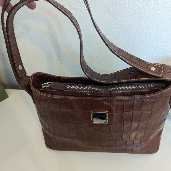 Rare Made in Italy Croc embossed DOONEY and Bourke convertible handbag - Picture 6 of 12